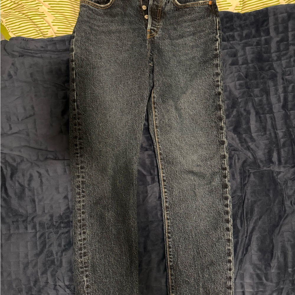 Levi’s 501 dark indigo straight leg jeans